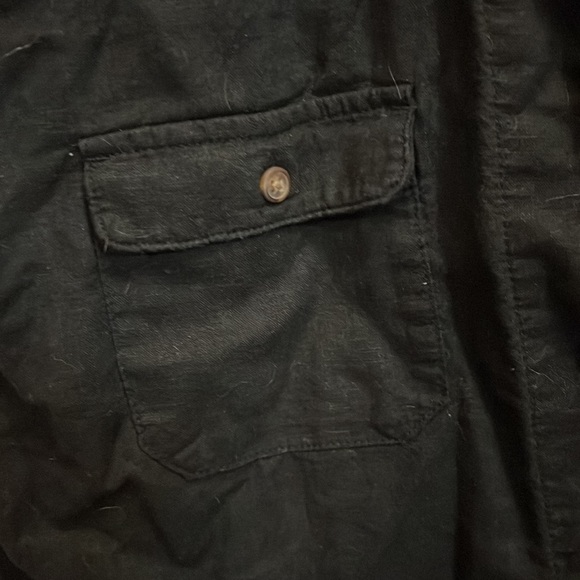 Linens black button down - Picture 2 of 2